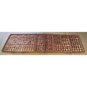 6 Bamboo Style Weaved Woven Hallie St. Mary Place Mats Italy